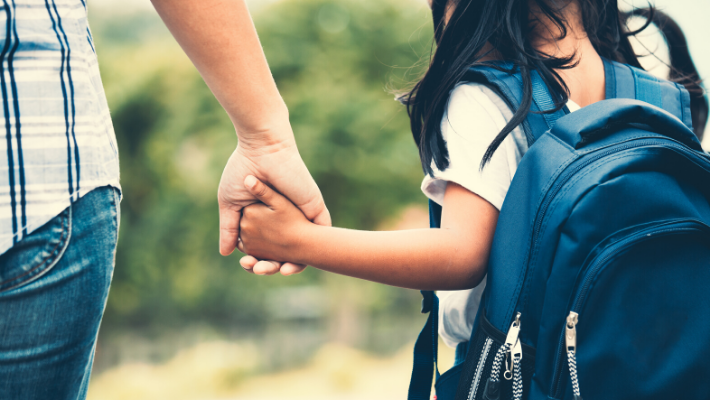 Girl with rucksack