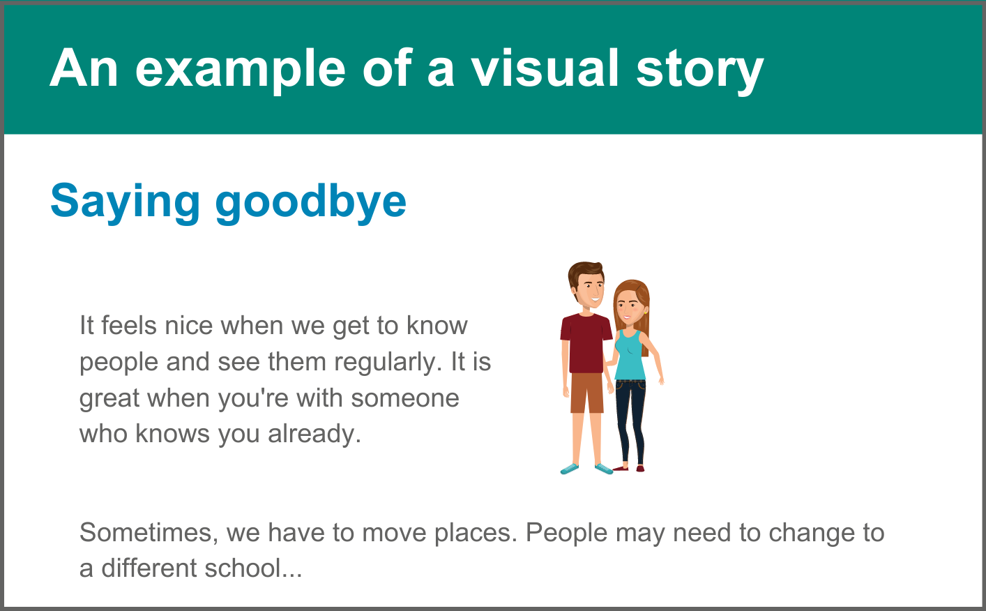 An example of a visual story