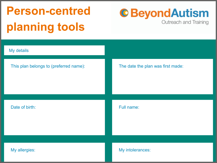 Person-centred planning tools